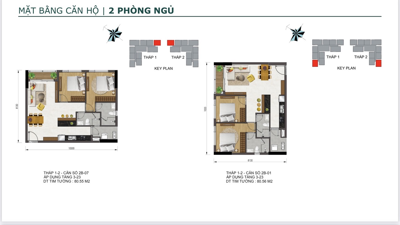 Mặt bằng căn 2PN