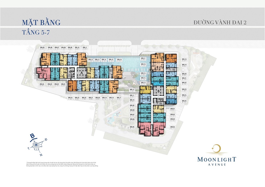 Mặt bằng tầng 5-7